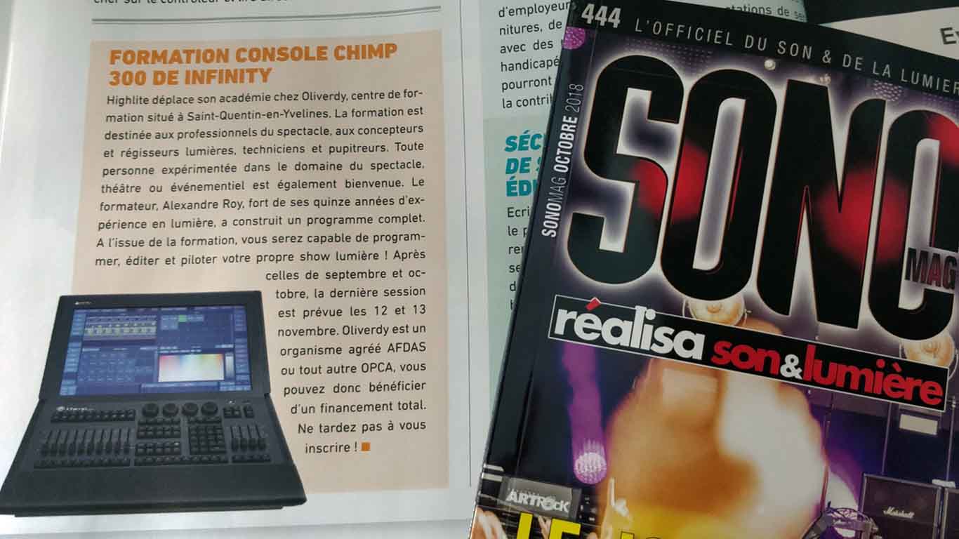 Formation Chimp Infinity dans sonoMag