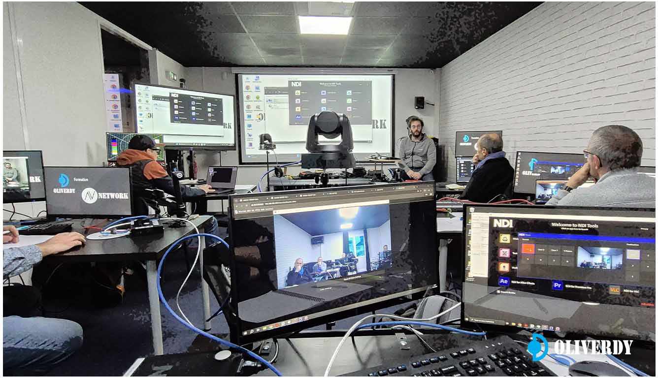 Caméra PTZ NDI utilisée pour les exercices pratiques
