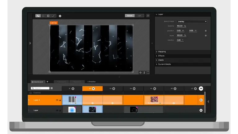 Interface Millumin – logiciel de référence videomapping spectacle vivant scénographie interactive