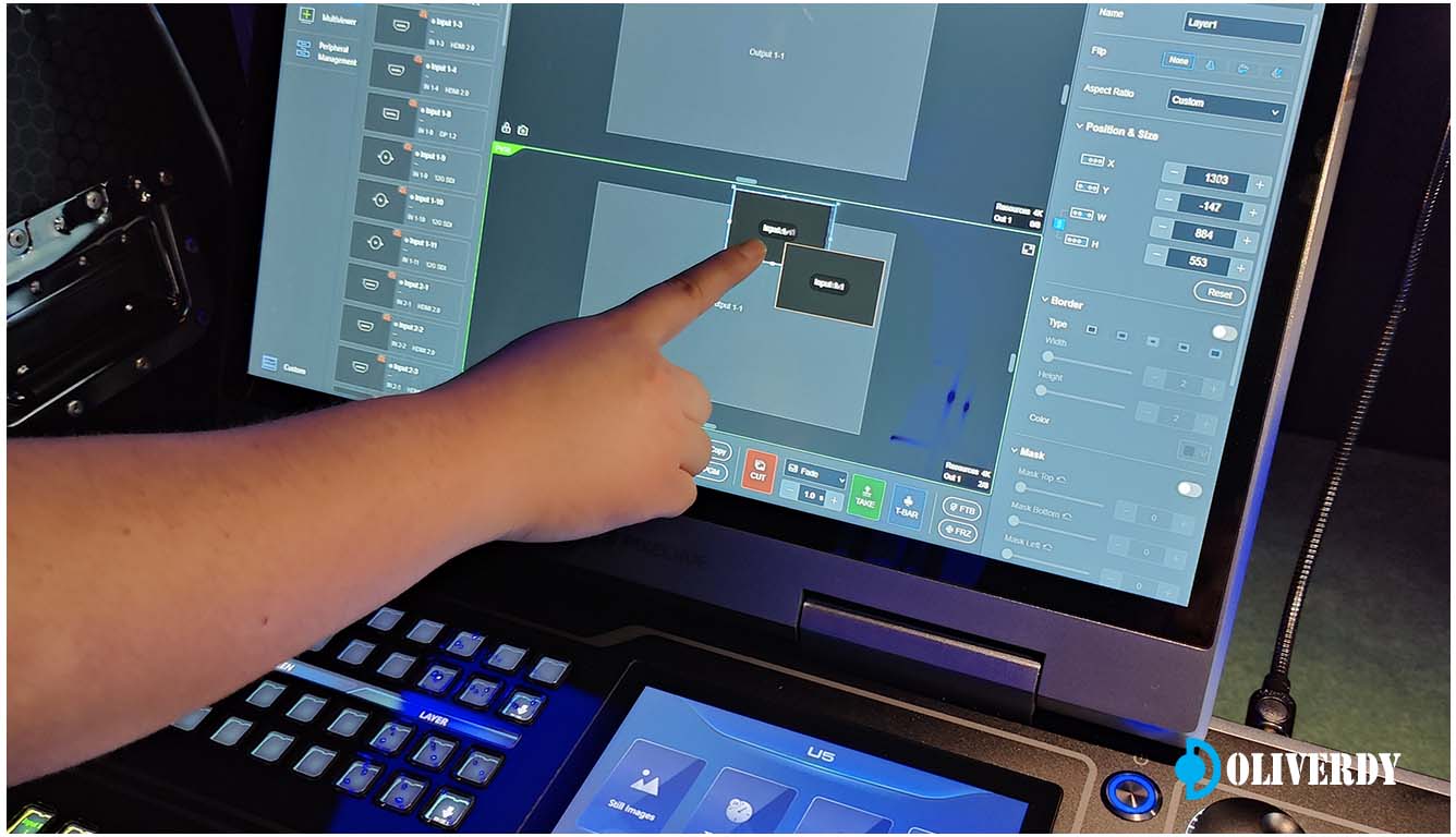 Interface tactile du contrôleur U5 Pro - Navigation et paramétrage rapide