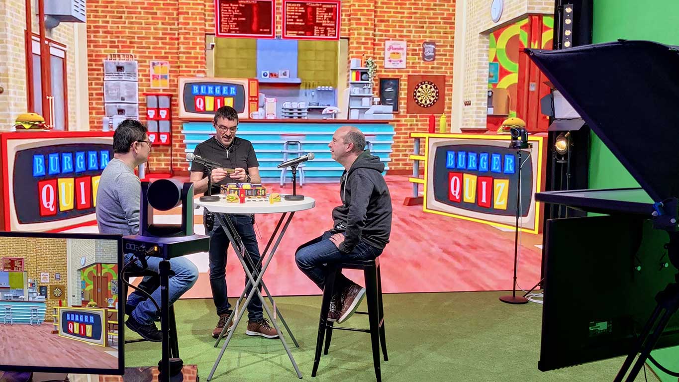 Réalisation TriCaster simulation du jeu TV Burger Quizz